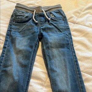 Cat & Jack Blue and Gray Jeans with Elastic Waist